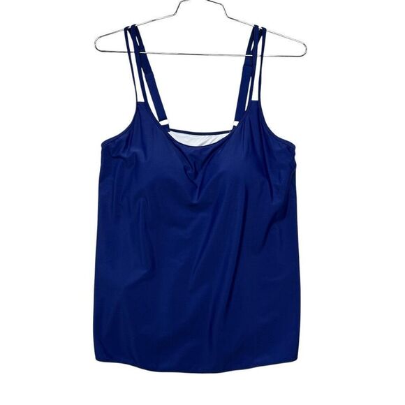 B2Prity Women's Size 16W Blue Tankini Swim Top - Picture 2 of 9